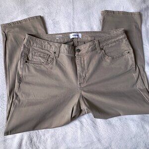 Sonoma Women's Size 16 Taupe Khaki Capris, 5-pocket